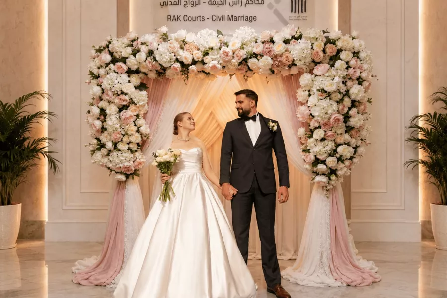 0bd30104 60b280b3 | Court Wedding Package UAE | Our Abu Dhabi and Ras Al-Khaimah court marriage packages are designed to simplify your journey to a legally recognized union. Whether you’re planning a civil marriage in Abu Dhabi or Ras Al-Khaimah, a court marriage in Dubai, or exploring how to get married online, our expert team ensures a seamless process. We handle all requirements for marriage in Dubai, Abu Dhabi and Ras Al-Khaimah, providing end-to-end support to make your wedding stress-free and memorable. Read more Abu Dhabi Court Marriage