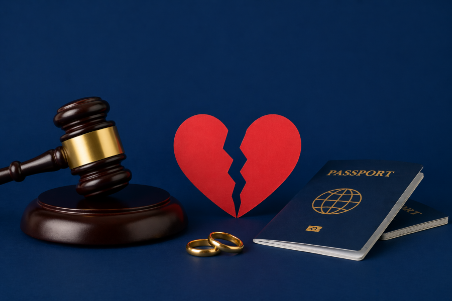 couple discussing divorce process in dubai for expats legal setting